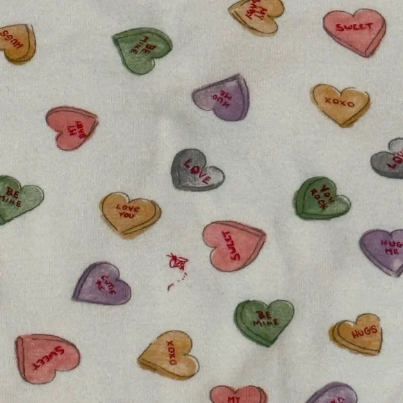 Burt’s Bees hearts pajama set - Picture 2 of 3